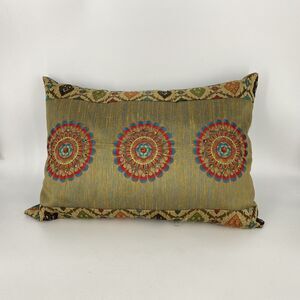 Pier 1 Beaded Embroidered Rectangle Throw Pillow 18”X13”